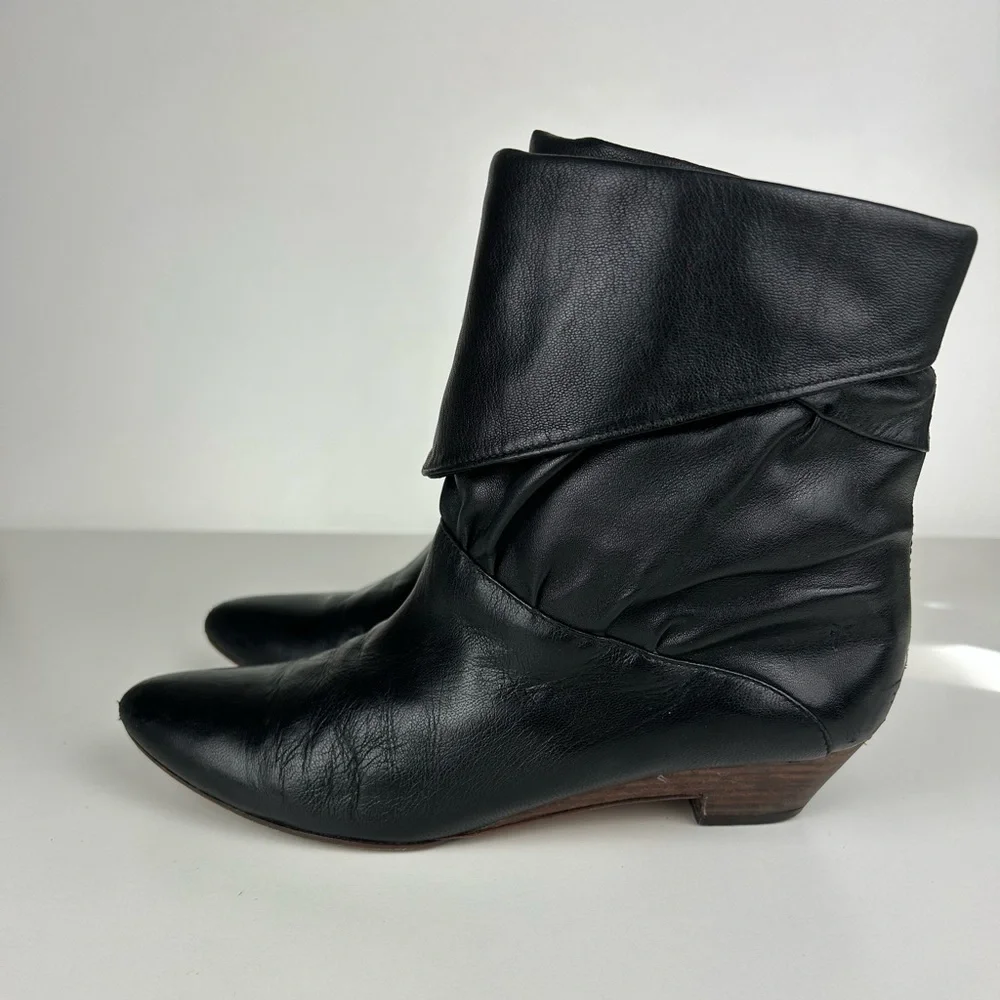 VINTAGE FRYE ANKLE BOOTS BLACK SIZE 7 - Picture 3 of 13